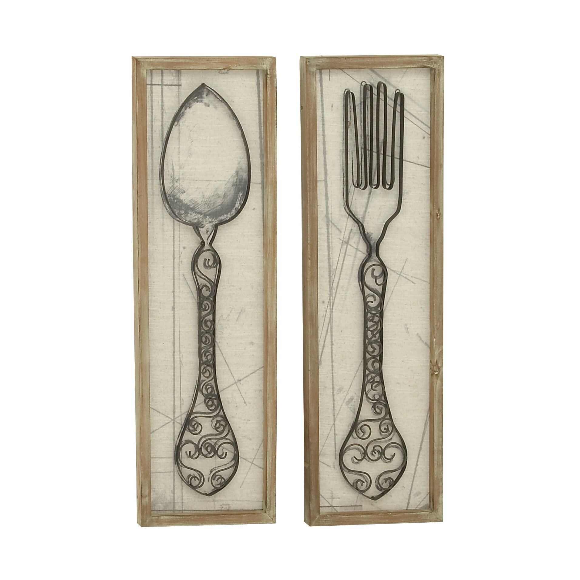 Superior 2 Piece Spoon And Fork Wall Décor Set 